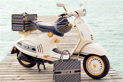 dior moped|vespa christian Dior scooter.